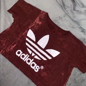 Adidas acid wash crop top